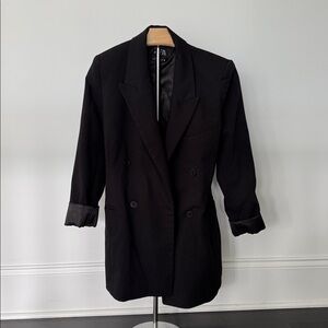 Black Double-Breasted Blazer
